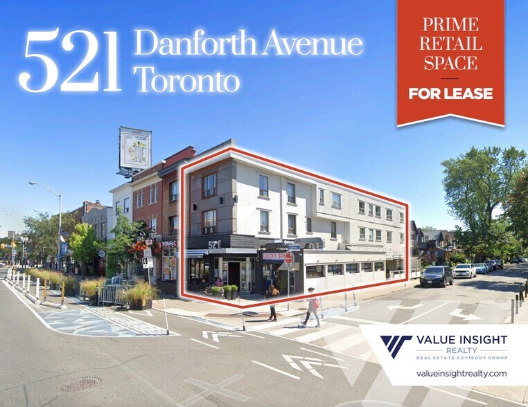 521 Danforth Ave, Toronto, ON à louer - Photo de l’immeuble – Image 1 sur 3