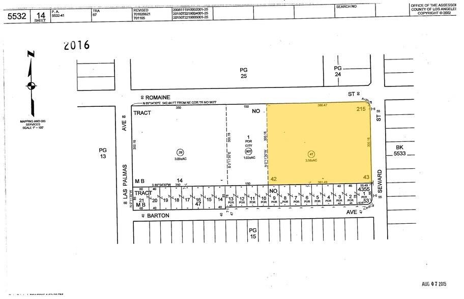 6555 Barton Ave, Los Angeles, CA à louer - Plan cadastral – Image 2 sur 8