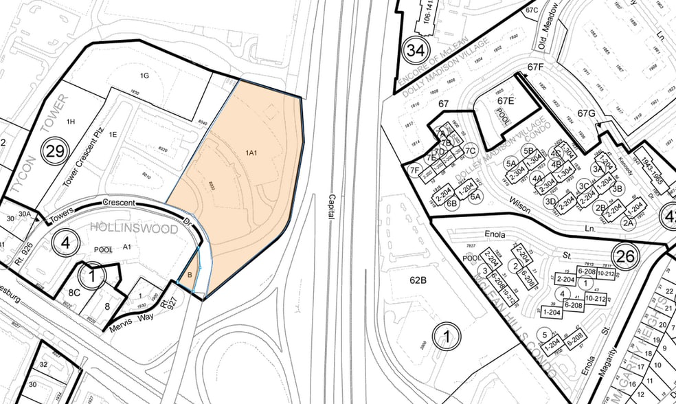 8000 Towers Crescent Dr, Vienna, VA à louer - Plan cadastral – Image 2 sur 2