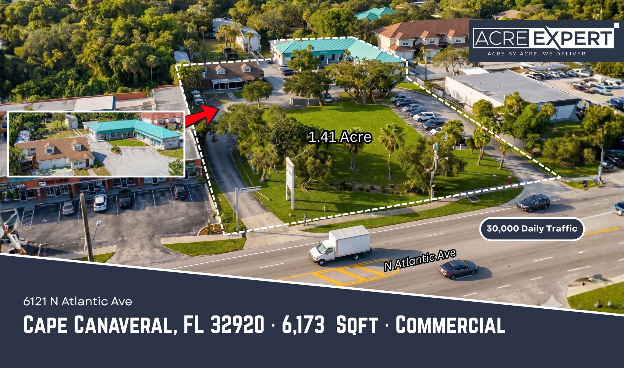 6121 N Atlantic Ave, Cape Canaveral, FL à vendre Photo de l’immeuble– Image 1 sur 7