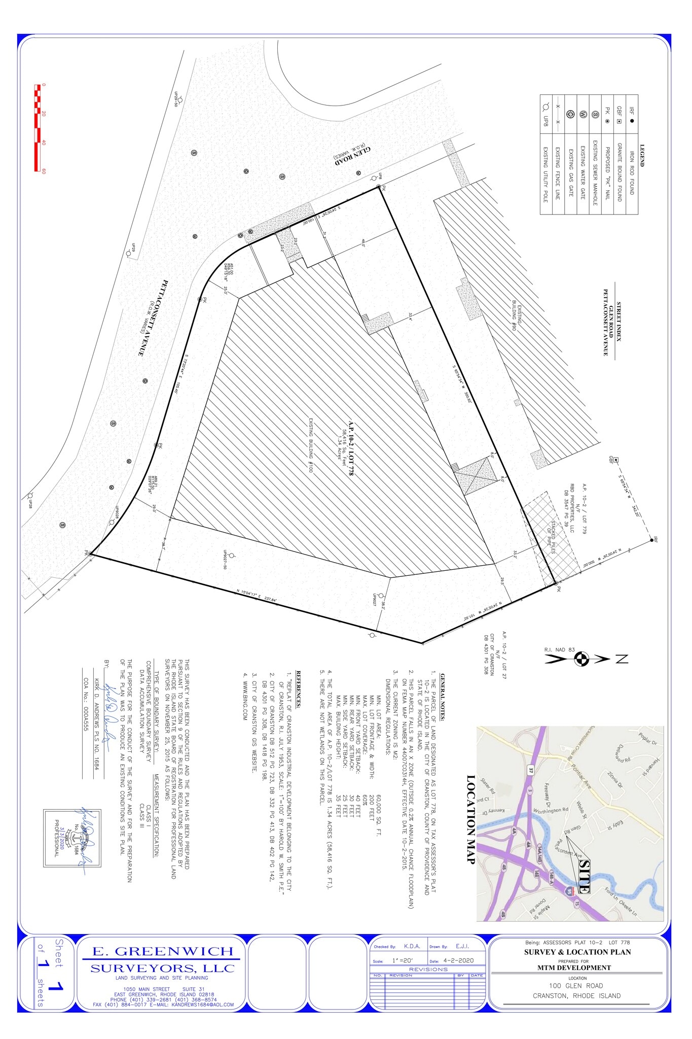 100 Glen Rd, Cranston, RI à louer Plan de site– Image 1 sur 4
