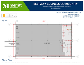 3700 Commerce Dr, Baltimore, MD à louer Plan d’étage– Image 1 sur 1