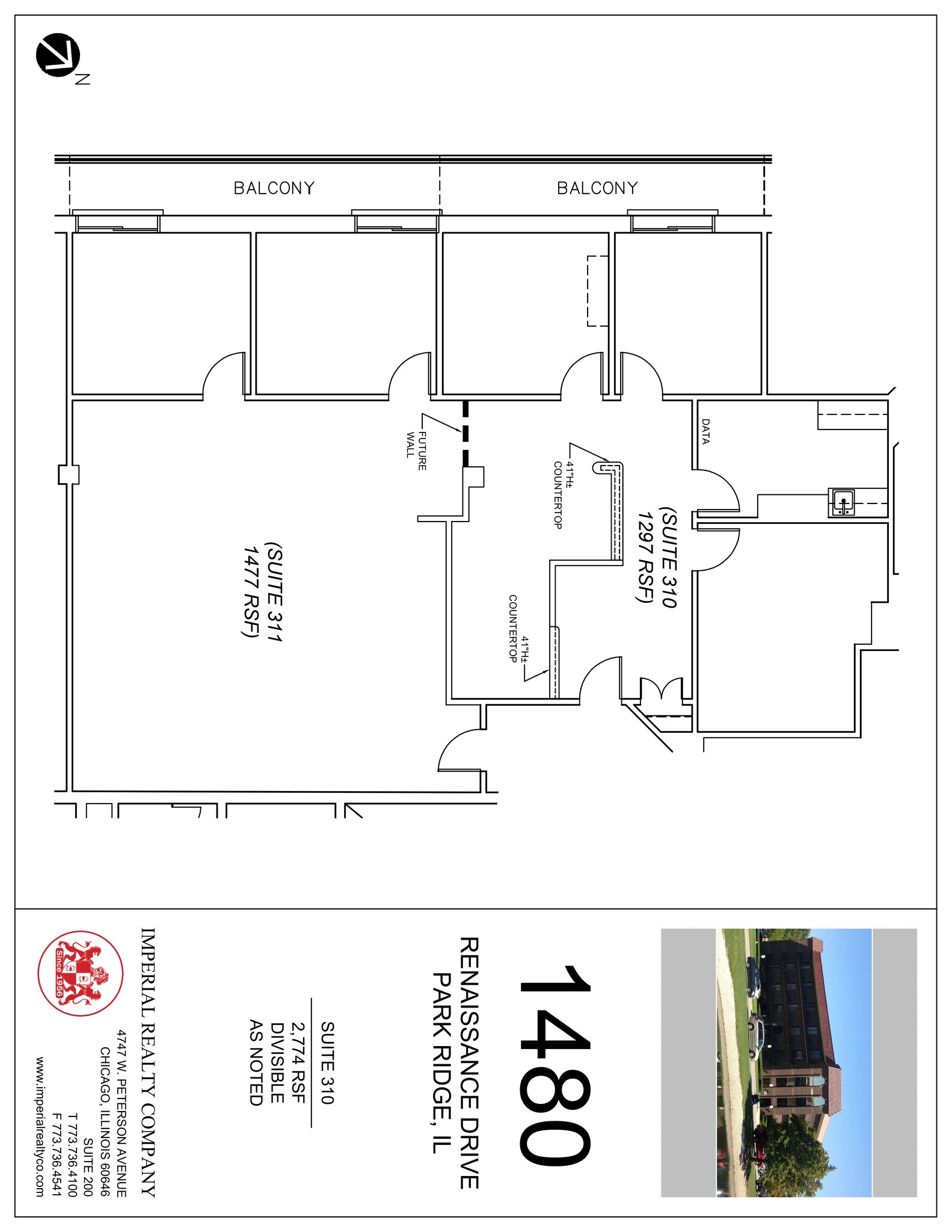 1480 Renaissance Dr, Park Ridge, IL à louer Plan de site– Image 1 sur 2