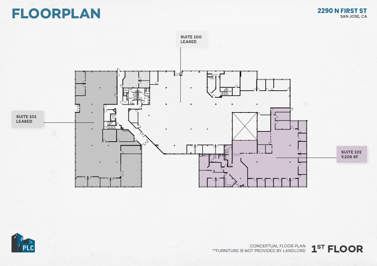 2290 N 1st St, San Jose, CA à louer Plan d’étage– Image 1 sur 1