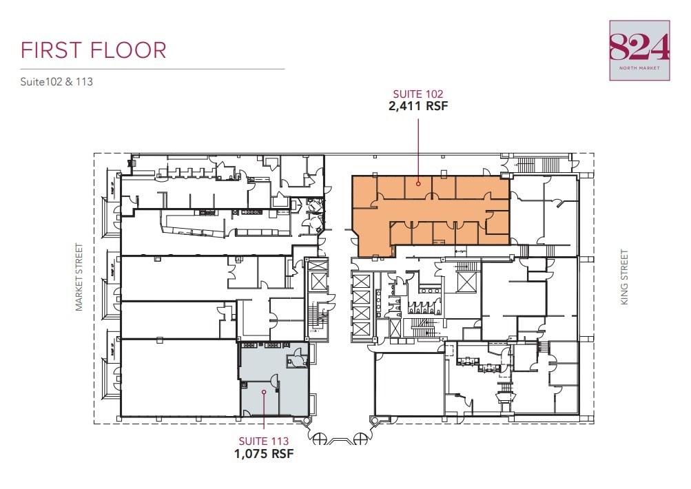 824 N Market St, Wilmington, DE à louer Plan d’étage– Image 1 sur 1