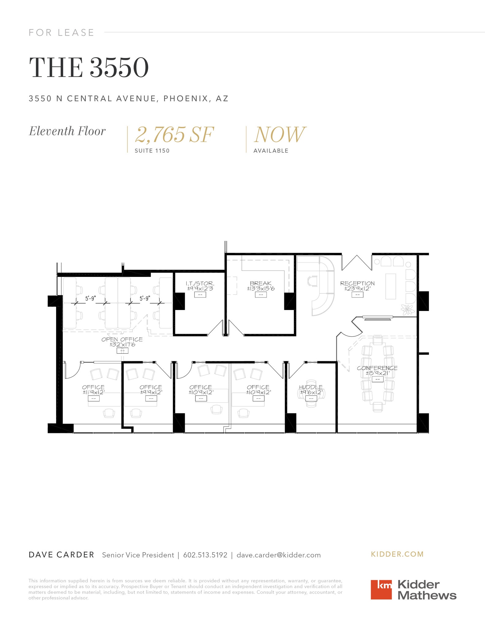 3550 N Central Ave, Phoenix, AZ à louer Plan d’étage– Image 1 sur 1
