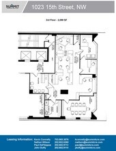 1023 15th St NW, Washington, DC à louer Plan d’étage– Image 1 sur 1