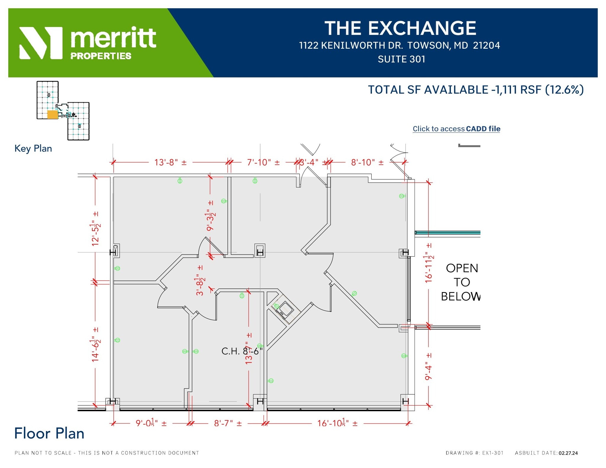 1122 Kenilworth Dr, Towson, MD à louer Plan d’étage– Image 1 sur 1