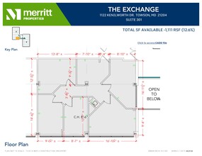 1122 Kenilworth Dr, Towson, MD à louer Plan d’étage– Image 1 sur 1