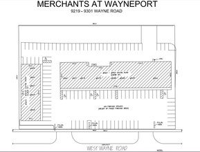 9219-9301 Wayne Rd, Romulus, MI à louer Plan de site– Image 2 sur 2
