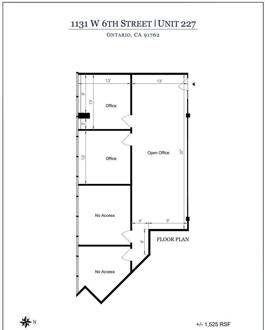 1131 W 6th St, Ontario, CA à louer Plan d’étage– Image 1 sur 2