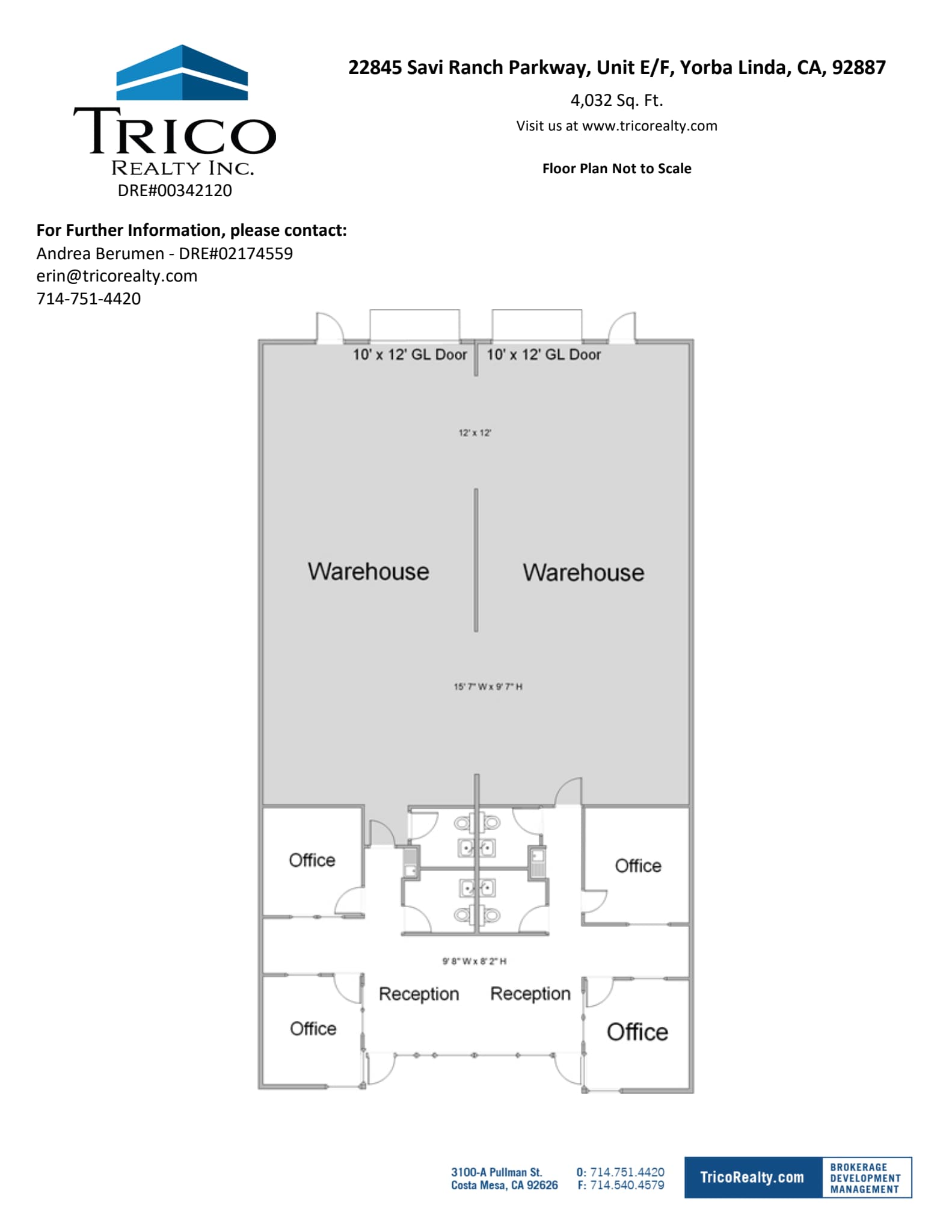 22755 Savi Ranch Pky, Yorba Linda, CA à louer Plan d’étage– Image 1 sur 1