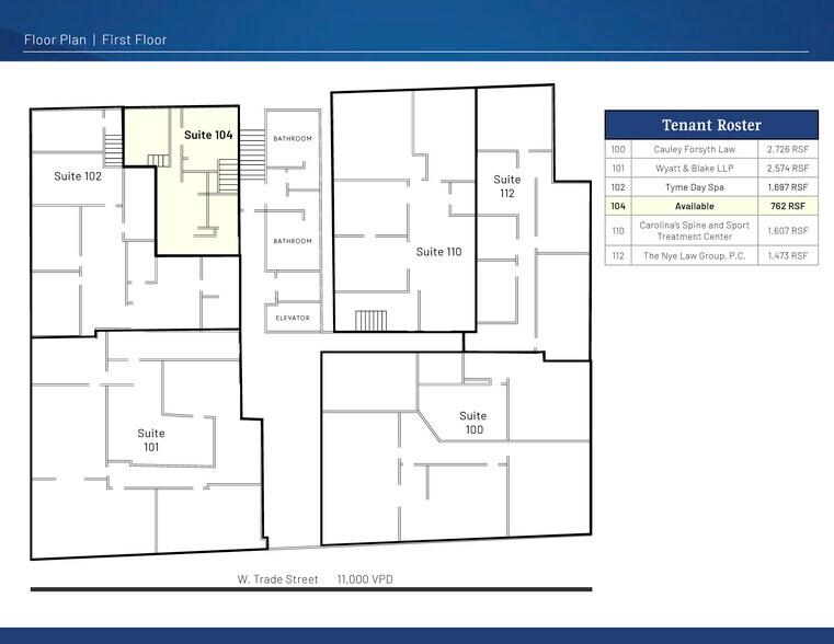 402 W Trade St, Charlotte, NC à louer - Plan d’étage – Image 3 sur 14