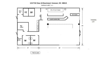 1217 N NC 16 Hwy, Conover, NC à louer Plan d’étage– Image 2 sur 8