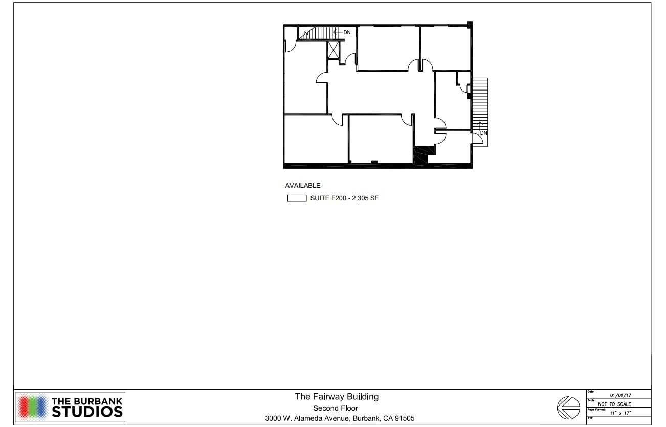 3000 W Alameda Ave, Burbank, CA à louer Plan d’étage– Image 1 sur 1