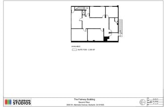 3000 W Alameda Ave, Burbank, CA à louer Plan d’étage– Image 1 sur 1