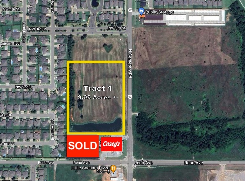 Reno & Cemetery Rd - Tract 1 rd, Yukon, OK à vendre - Aérien – Image 1 sur 1