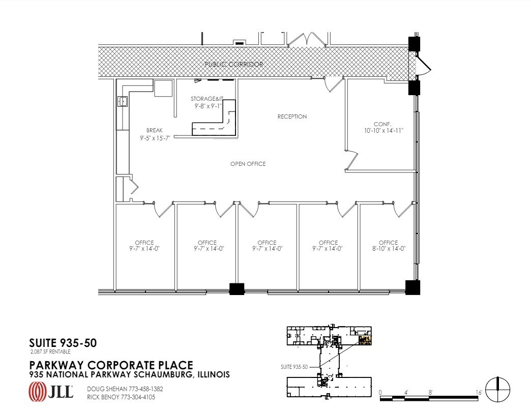 935 National Pky, Schaumburg, IL à louer Plan d’étage– Image 1 sur 1