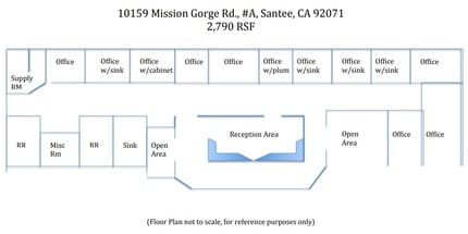 10159 Mission Gorge Rd, Santee, CA à louer Plan d’étage– Image 1 sur 1