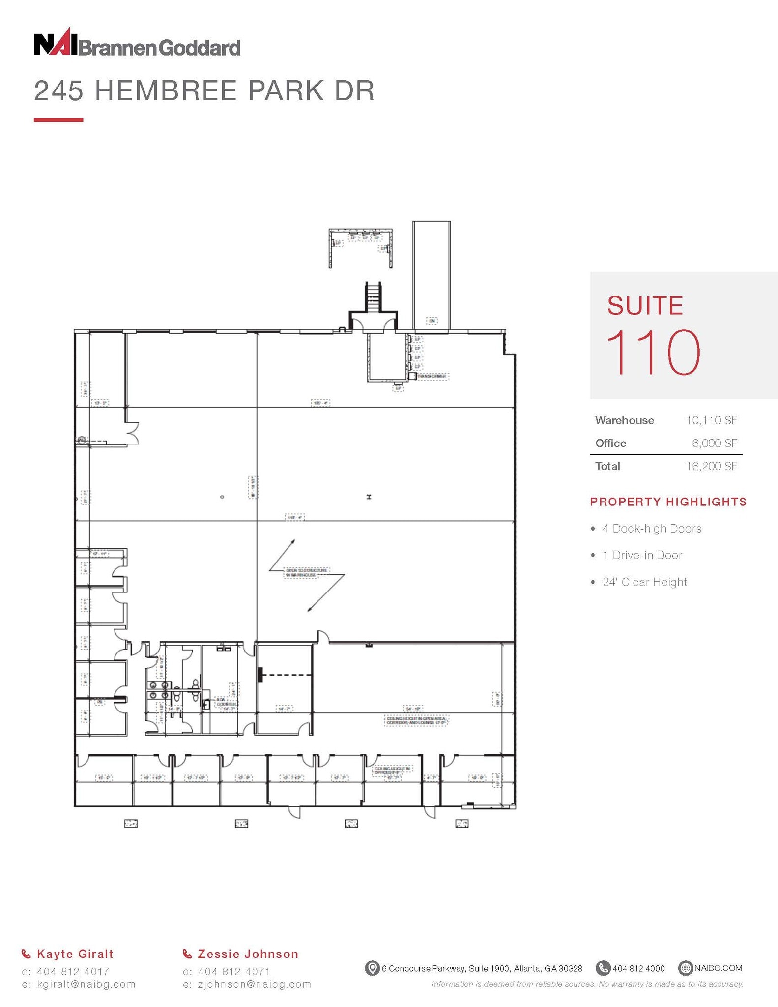 245 Hembree Park Dr, Roswell, GA à louer Plan d’étage– Image 1 sur 5