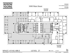 1000 Main St, Houston, TX à louer Plan d’étage– Image 1 sur 1