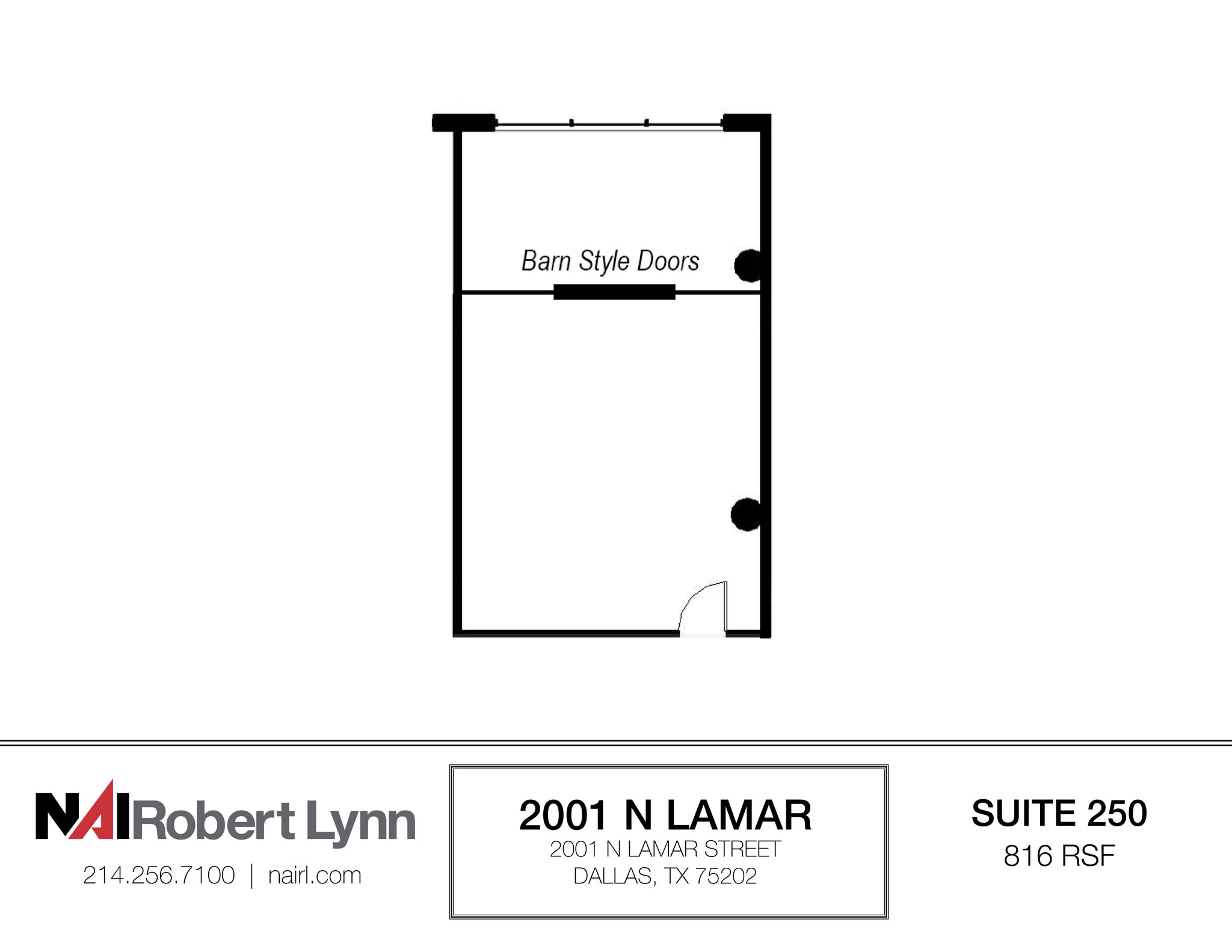 2001 N Lamar St, Dallas, TX à louer Plan d’étage– Image 1 sur 2