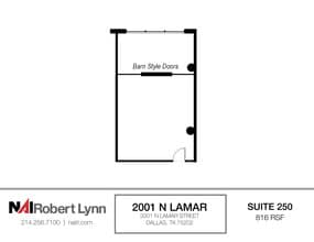 2001 N Lamar St, Dallas, TX à louer Plan d’étage– Image 1 sur 2