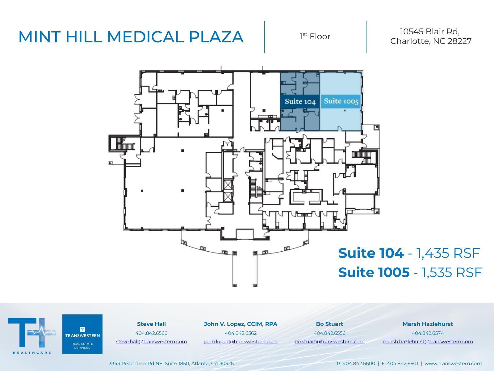 10545 Blair Rd, Charlotte, NC à louer Plan d’étage– Image 1 sur 1