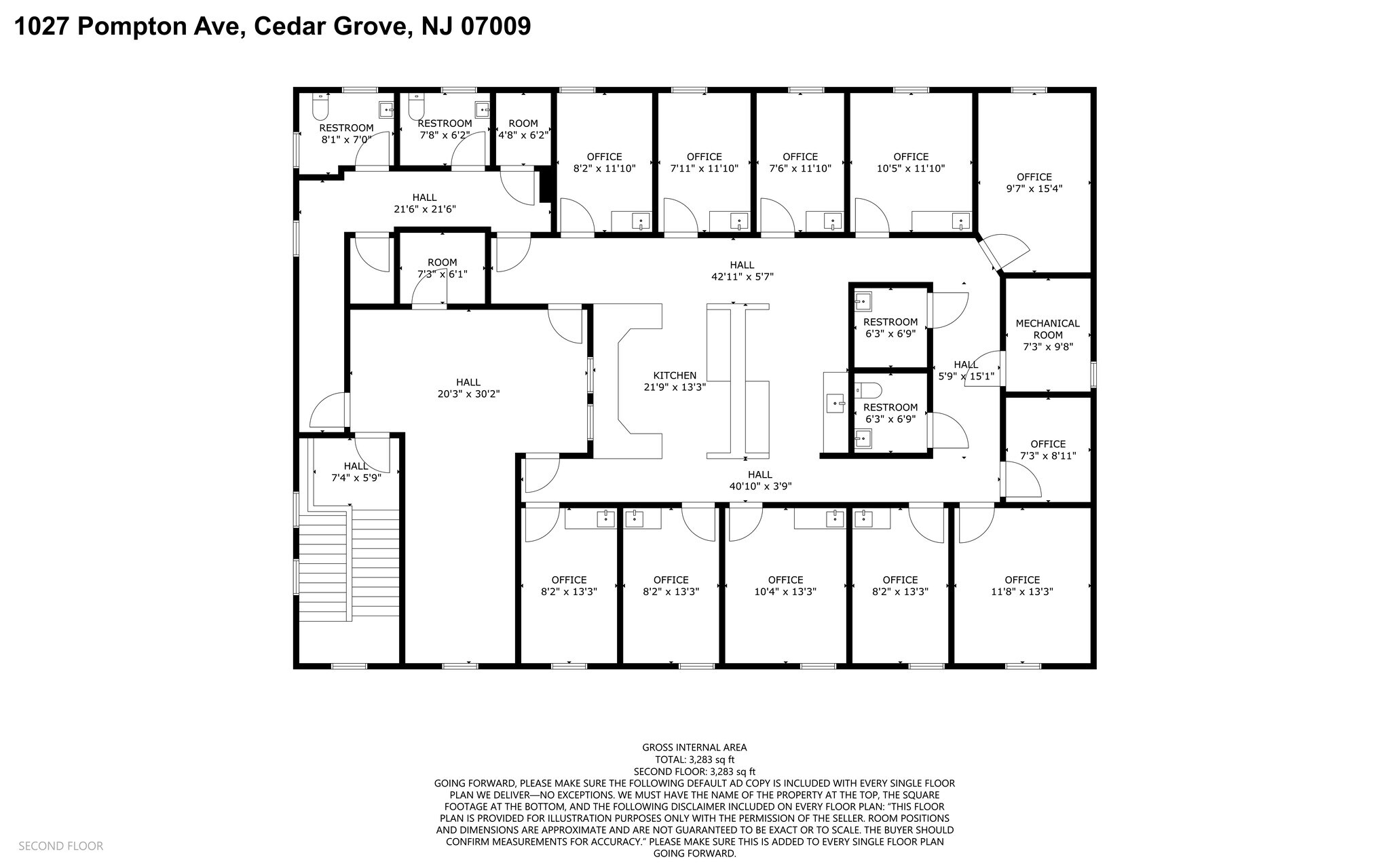 1027 Pompton Ave, Cedar Grove, NJ à louer Plan de site– Image 1 sur 1