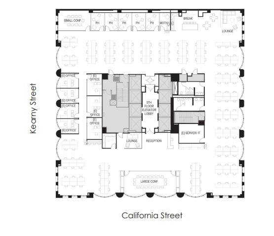 580 California St, San Francisco, CA à louer Plan d’étage– Image 1 sur 1