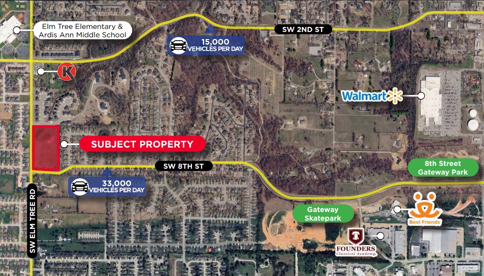 Elm Tree & SW 8th St, Bentonville, AR à vendre - Photo principale – Image 1 sur 2