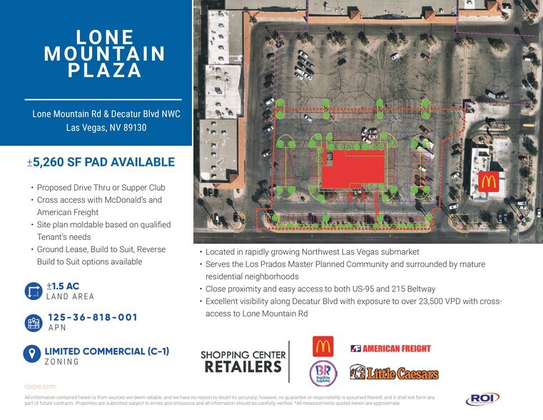 4870 W Lone Mountain Rd, Las Vegas, NV à louer - Aérien – Image 2 sur 5
