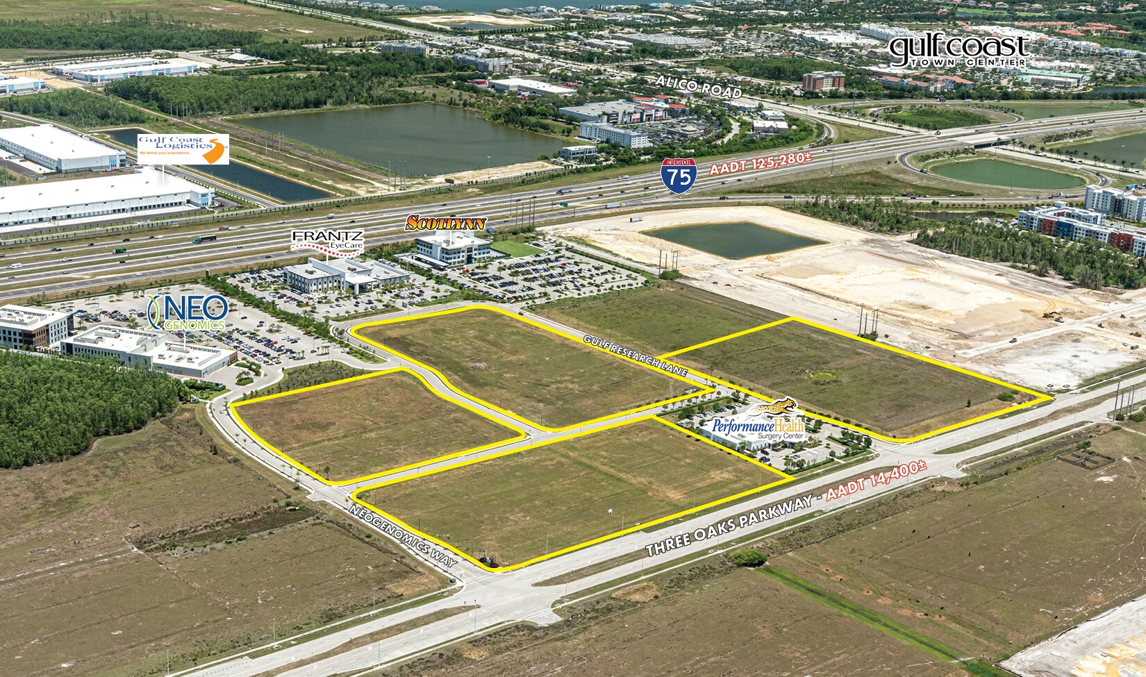 Florida Gulf Coast Business Center portefeuille de 4 biens à vendre sur LoopNet.fr Aérien– Image 1 sur 8