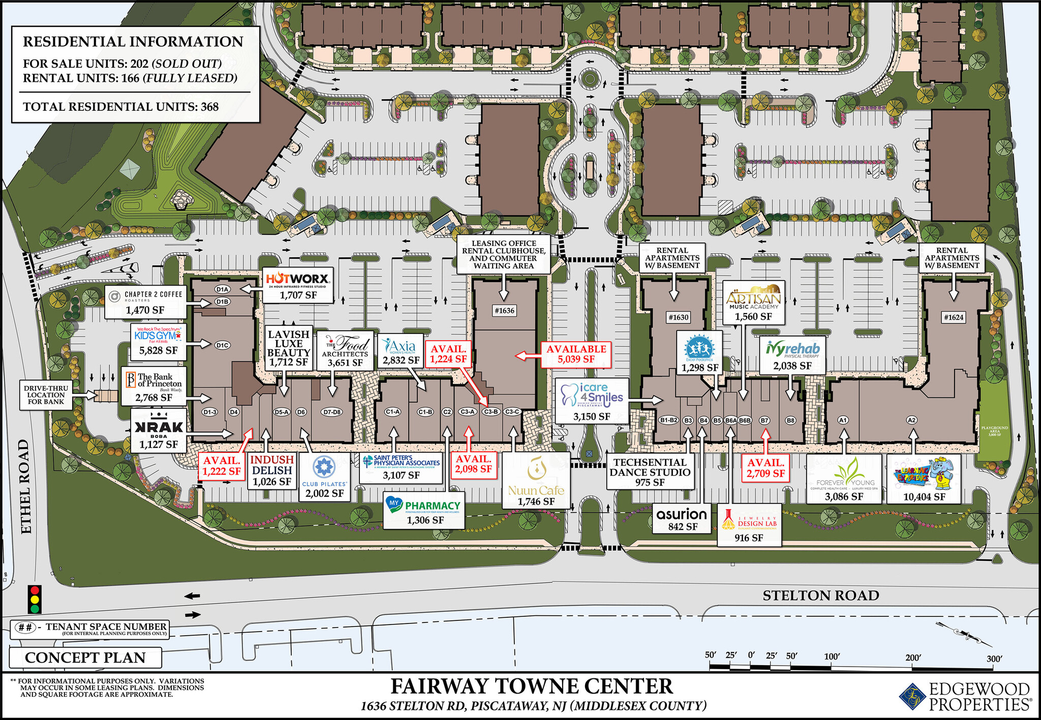 1636 Stelton Rd, Piscataway, NJ à louer Plan de site– Image 1 sur 1