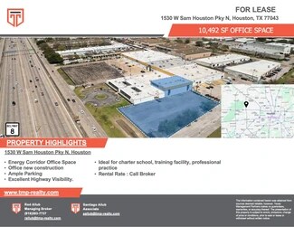 Plus de détails pour 1530 W Sam Houston Pky N, Houston, TX - Différents types d’espaces à louer