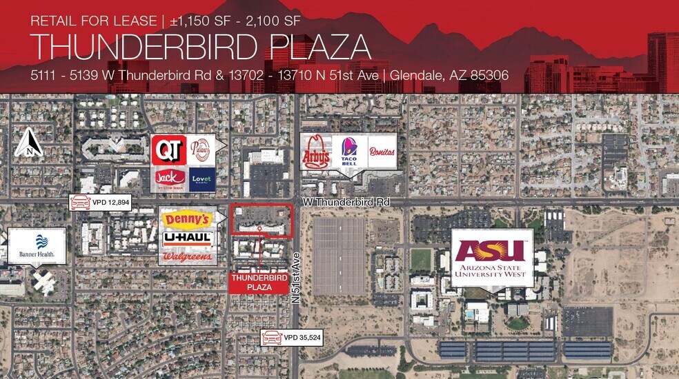 5111-5159 W Thunderbird Rd, Glendale, AZ à louer - Photo principale – Image 1 sur 9