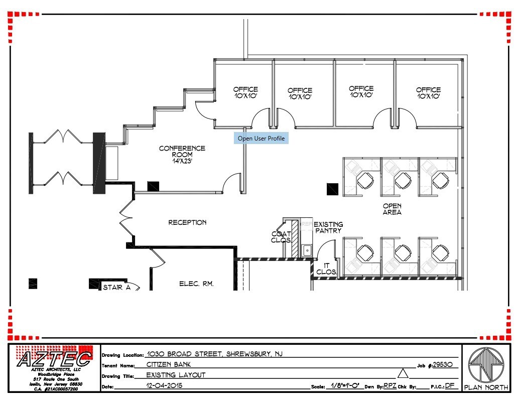 1030 Broad St, Shrewsbury, NJ à louer Plan d’étage– Image 1 sur 1
