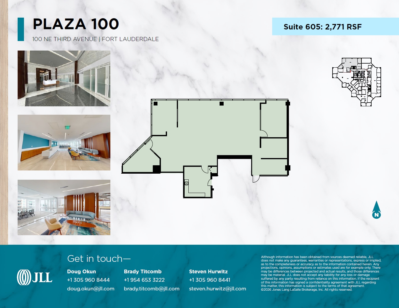 100 NE 3rd Ave, Fort Lauderdale, FL à louer Plan d’étage– Image 1 sur 1