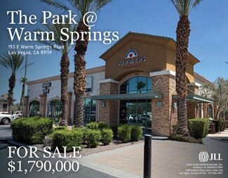Plus de détails pour 193 E Warm Springs Rd, Las Vegas, NV - Local commercial à vendre