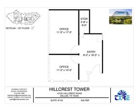 12720 Hillcrest Rd, Dallas, TX à louer Plan d’étage– Image 1 sur 1