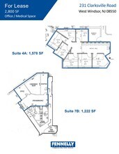 231 Clarksville Rd, West Windsor, NJ à louer Plan d’étage– Image 2 sur 2