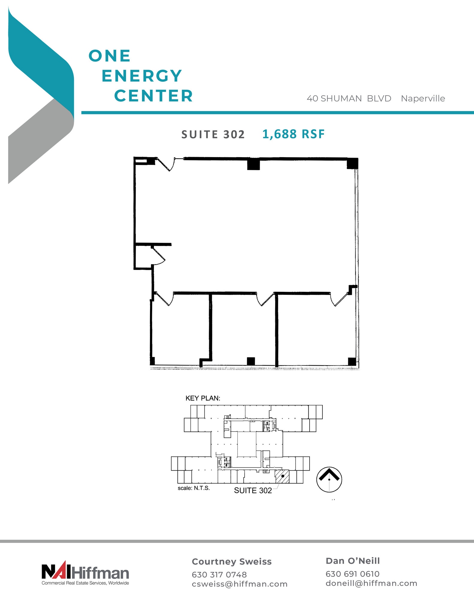 40 Shuman Blvd, Naperville, IL à louer Plan d’étage– Image 1 sur 1