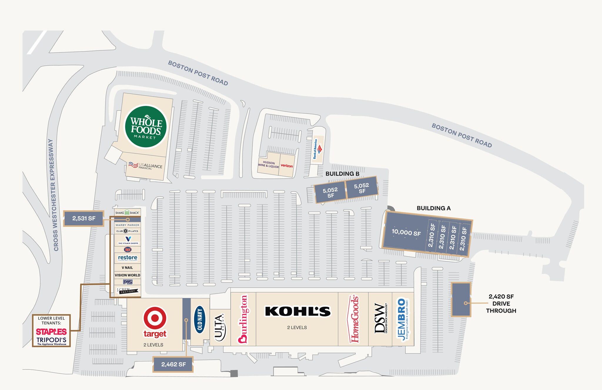 421-575 Boston Post Rd, Port Chester, NY à louer Plan de site– Image 1 sur 4