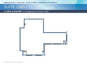 1415 L St, Sacramento, CA à louer Plan d’étage– Image 1 sur 2