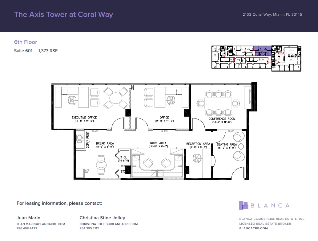 2103 Coral Way, Miami, FL à louer Plan d’étage– Image 1 sur 1