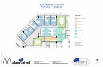 820 Gessner Rd, Houston, TX à louer Plan d’étage– Image 1 sur 1