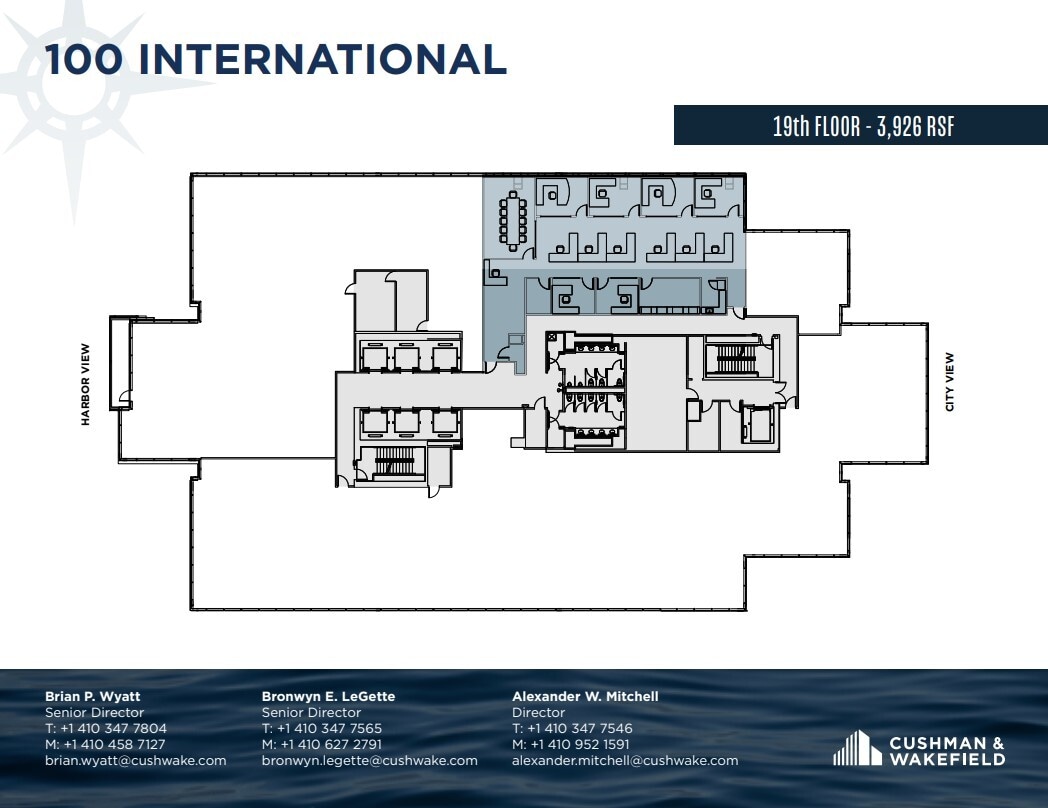 100 International Dr, Baltimore, MD à louer Plan d’étage– Image 1 sur 1