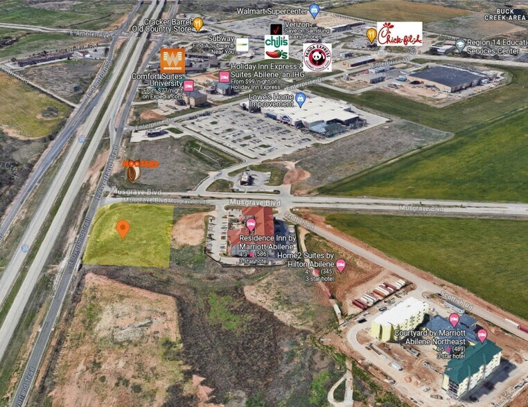 1613 Musgraves Blvd, Abilene, TX à vendre - Aérien – Image 2 sur 2