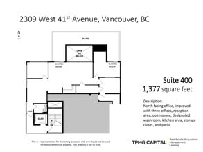 2309 W 41st Ave, Vancouver, BC à louer Plan de site– Image 1 sur 3