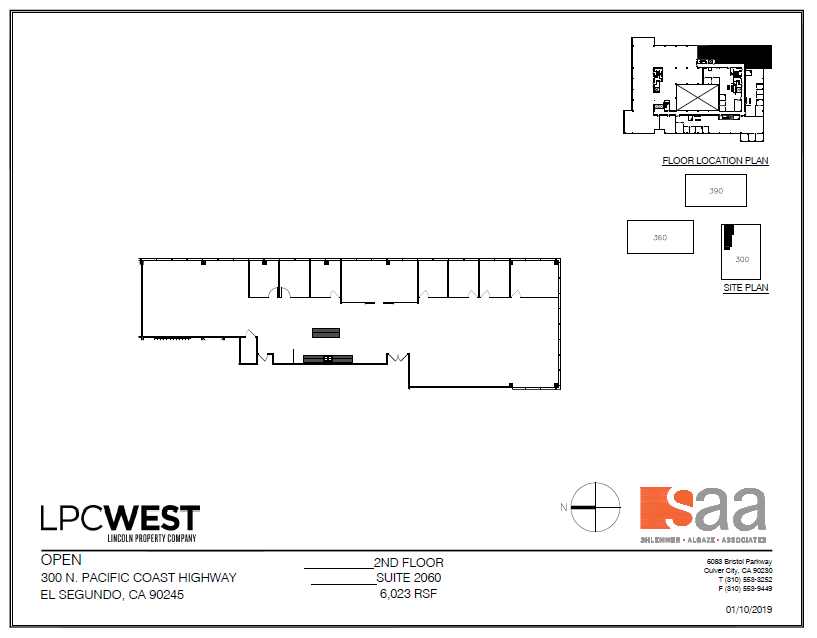 300 N Pacific Coast Hwy, El Segundo, CA à louer Plan d’étage– Image 1 sur 1